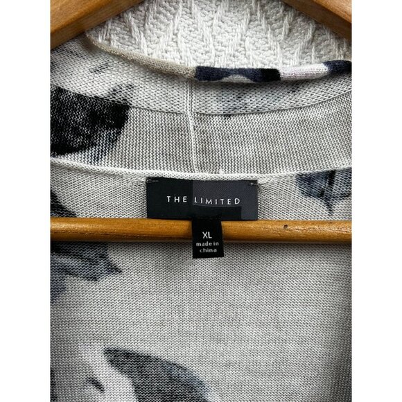 THE LIMITED OPEN FRONT LONG CARDIGAN WATERCOLOR FLORAL PRINT XL - Picture 4 of 5